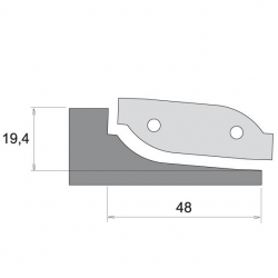 IGM Profilový nôž pre F631 - typ C, horné branie