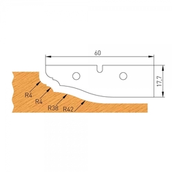 IGM Profilový nôž D 60x17,7x2mm pre F632-182