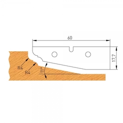 IGM Profilový nôž E 60x17,7x2mm pre F632-182