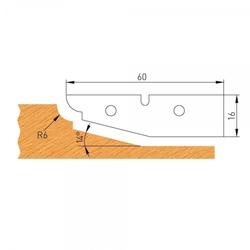 IGM Profilový nôž H 60x16x2mm pre F632-182