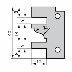 IGM Profilový nôž pre 641 - Profil E, 40x26x2mm