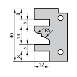 IGM Profilový nôž pre 641 - Profil D, 40x26x2mm