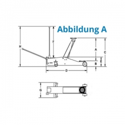 Pojazdný hydraulický zdvihák GRH 2/500 LN 2 t