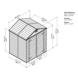 Palram - Canopia Skylight 6x5 hnedý záhradný domček