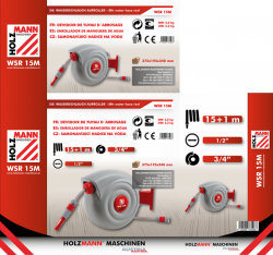 Samonavíjací bubon s hadicou na vodu WSR15M HOLZMANN 