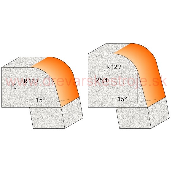 CMT C966 Zaoblovacia fréza na hrany umývadiel CORIAN - R12,7 D50,8 I31,75 S=12