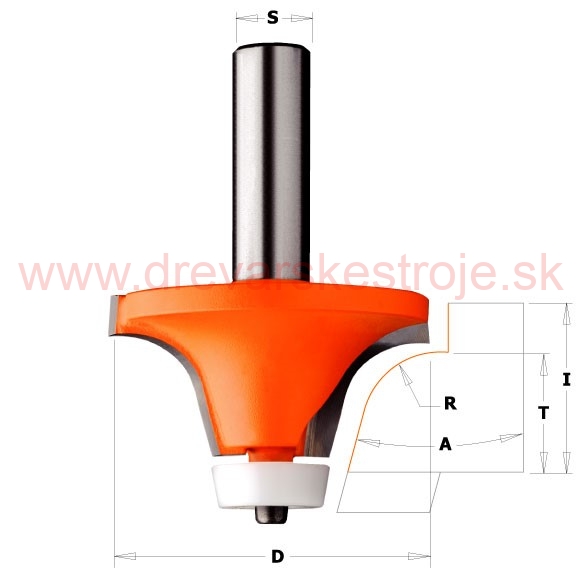 CMT C966 Zaoblovacia fréza na hrany umývadiel CORIAN - R12,7 D50,8 I31,75 S=12